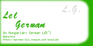 lel german business card